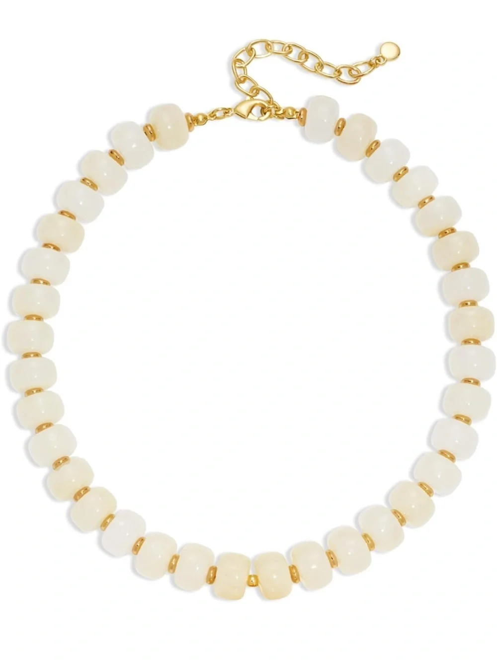 Cream White Beaded Choker Necklace